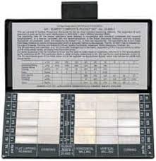 Spi 1 3 8 Inch Diameter Optical Comparator Chart And