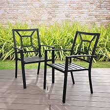 Enjoy free shipping & browse our great selection of patio furniture, patio bar sets, patio bistro sets our outdoor furniture set is made of steel frame and rattan. Phi Villa 7 Piece Metal Outdoor Patio Dining Bistro Sets With Umbrella Hole 60 2 X 37 8 Rectangle Patio Table And 6 Backyard Garden Outdoor Chairs Black