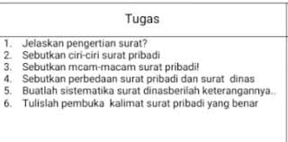 Contoh surat pribadi untuk sahabat, orang tua/keluarga, dan guru. Tolong Jawabkan Tugas Bahasa Indonesia Brainly Co Id