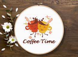 It's a free chart from crafting diy center, and it would be great on a sampler or stitched b… Coffee Time But First Coffee Pattern Cake Cross Stitch Holiday Cross Stitch Cross Stitching Cross Stitch