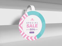 Free Shelf Display Wobbler Mockup Dribbble Graphics Display Shelves Free Mockup Price Tag Design