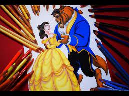 Beauty and the beast animation drawing. Beauty And The Beast Disney 1991 Speed Drawing Youtube
