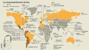 Es el mapa indicado para conocer cómo está repartido el mundo. O Idioma Espanhol E O Segundo Mais Falado No Mundo Cultura Espanhola