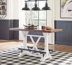 Bolanburg white/gray dining room server. Ashley Valebeck White Brown Rectangular Dining Room Counter Table On Sale At Bargains And Buyouts Serving Tri County West Chester And Winton Woods In Cincinnati Oh