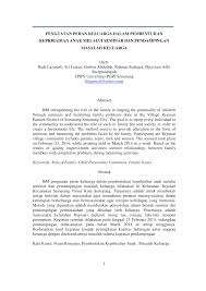 Posted by fatchulfkip on october 8, 2008. Https Media Neliti Com Media Publications 168631 Id Penguatan Peran Keluarga Dalam Pembentuk Pdf