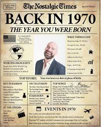 They can act as an icebreaker and help the guests interact and bond. Back In 1970 What Happened In 1970 1970 Back In The Day Unique Birthday Gift Nostalgic Gift Editable Gift Newspaper Gift Edit Online Funny 50th Birthday Quotes 50th Birthday Party