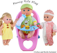 Buy Set Of 5 For 11 12 13 14 Inch Newborn Reborn Alive Doll Baby Doll Clothes Dress Costumes Gown Outfits With Feeding Bottle Birthday Xmas Present Wrap Online In Turkey B077vwc1ks
