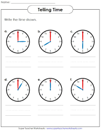 Printable Worksheet For Telling Time