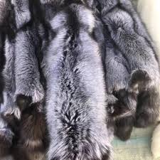 Genuine Silver Fox Fur, Winter Dense Leather Hides, Natural Tanned Pelts,  DIY Craft Materials for Lining, Coat, Scarf, Collars