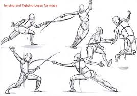 Fencing Poses For Maya 02 By Alexbaxthedarkside On Deviantart Drawing Reference Fighting Poses Drawing Poses
