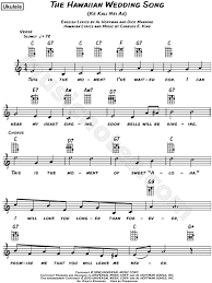 Andy Williams The Hawaiian Wedding Song Sheet Music Leadsheet In C Major Transposable Download Print Sku Mn0095489