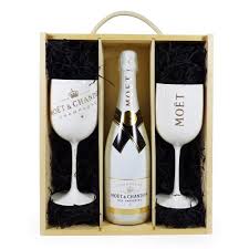 This one's a brunch classic. Moet Et Chandon Ice Imperial Champagne 75cl With 2 Moet Champagne Goblets In A Wooden Presentation Box Ideas For Christmas Birthday Anniversary Corporate Wedding Dad Mum Buy Online In Bermuda At