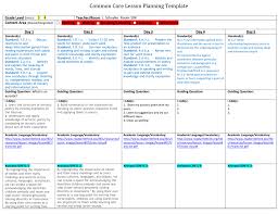 Common Core Lesson Planning Template