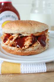 This shredded buffalo chicken is made with just 4 simple ingredients! Slow Cooker Bbq Shredded Chicken Sandwiches Only 3 Ingredients Yummy Healthy Easy