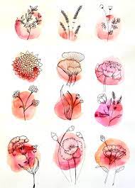 I will leave the cherries in pencil but add some shading. Watercolor Fine Pen Illustration Flower Art Watercolor Illustration Flower Drawing