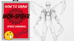 Iron Spider Para Colorear
