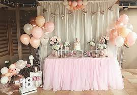 Target / party supplies / party supplies by color / birthday : Blush Pink And Rose Gold 18th Birthday Party Styling By Stylish Soirees In Perth Rose Gold Party Gold Party Decorations Rose Gold Party Decor