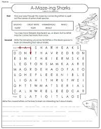 Printable Word Maze Sharks Super Teacher Worksheets Teacher Worksheets Math Super Teacher