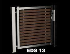 Edelstahl Pforte Mit Holzf Llung T R Zaun Gartentor Eisentor Tor Eisentor Gartentor Zaun