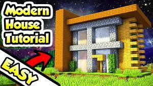 Modern house is a reasonable sized house situated in the savanna. Minecraft Easy Modern Survival House Tutorial How To Build Youtube