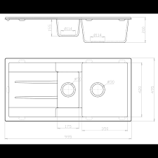 High arc pull down faucet. Cbf S100 50d B Black Kitchen Sink 1 And 1 4 Bowl With Drainer 1000 X 500mm The Cbf Store