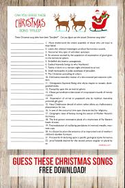 Christmas Games Guess These Christmas Songs Christmas Song Games Printable Christmas Games Christmas Games