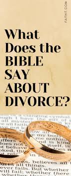 According to the bible, marriage is a lifetime commitment. What Does The Bible Say About Divorce