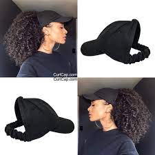 Curlcap Natural Hair Backless Cap Satin Lined Baseball Hat For Women Click Image To Rev Curly Hair Styles Naturally Natural Hair Styles Curly Hair Styles