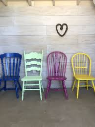 Farmhouse Chairs Set Of Four Vintage Farm Chairs You Choose Etsy In 2020 Farmhouse Chairs Vintage Dining Chairs Chair Set