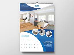 Wall Calendar 2019 Corporate Identity Template Calendar Wall Template Identity Corporateidentity Desain Kalender Desain Kalender