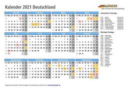 Diese kalender enthalten die liste aller feiertage wie feiertage, feiertage und festivalferien usw. Kalender 2021 Deutschland Alle Fest Und Feiertage