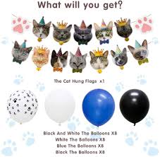4.5 out of 5 stars. Buy Meiwutie Cat Party Decorations Cat Themed Birthday Party Supplies Boy Kitten Themed Birthday Banner Cat Cupcake Toppers For Blue Kitten Party Online In Indonesia B08xy2fnh6