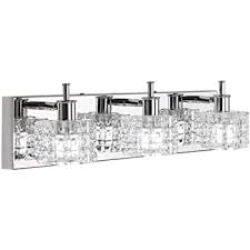 Ralbay 5 Lights Modern Vanity Light Bathroom Fixtures Over Mirror Led Modern Crystal Glass Vanity Lights Glass Vanity Modern Vanity Lighting Modern Vanity