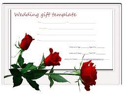 Red Rose Wedding Gift Certificate Template Wedding Gift Cards Gift Certificate Template Red Rose Wedding