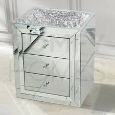 Side lamp plant coffee table hallway retro furniture living room modern bedside. Crystal Modern Bedside Tables Cabinets For Sale Ebay