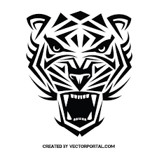 Black And White Vector Art Anime Vector Tiger Tribal Vector Art Geometric Tiger Tattoo Geometric Animal Tattoo Geometric Wolf Tattoo