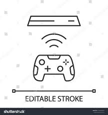 Game controller colored outline icons available in line, flat, solid, colored outline, and other styles for web design, mobile application, and other graphic design work. Wireless Gaming Controller Linear Icon Esport Accessory Video Game Device Cordless Joystick Thin Line Game Controller Video Game Devices Line Illustration