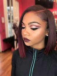 Rose Hair Hot Tiktok Inspired Cherry Red Ombre Straight Bob 13 4 Lace Frontal Wig Short Bob Hairstyles Wavy Bob Hairstyles Long Hair Styles