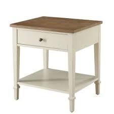 Usl Tevoli Polar White And Rustic Oak Side Table Sk19213a Pw Oak Side Table Living Room Side Table Drum Side Table