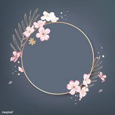  Download Premium Vector Of Round Cherry Blossom Frame Vector 936951 Cherry Flower Flower Frame Cherry Blossom