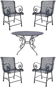 Within patio dining sets, we carry round, square and rectangular. Casa Padrino Art Nouveau Garden Furniture Set Black 1 Garden Table 4 Garden Chairs With Armrests Nostalgic Gastronomy Garden Patio Furniture