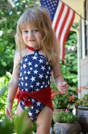Baby Bathing Suit Red White And Blue Patriotic Summer Outdoors Etsy