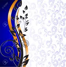 Check spelling or type a new query. Beautiful Floral Pattern And Gold Ribbon On A Blue Background Royalty Free Cliparts Vectors And Stock Illustration Image 11913136