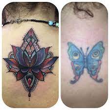 Instagram Photo By Xstinatattoo Oct 31 2015 At 5 41am Utc Cover Up Tattoos Butterfly Tattoo Cover Up Sleeve Tattoos For Women