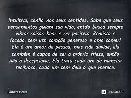Intuitiva Confia Nos Seus Sentidos Barbara Flores