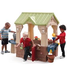 Now we will review the top best outdoor playhouses with a slide for older children. Great Outdoors Playhouse Kids Playhouse Step2