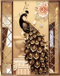 Pin By Martharoach On Peacock Peacock Wall Art Room Wall Painting Clay Wall Art