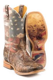 Tin Haul Mens Land Of The Free Cowboy Boot