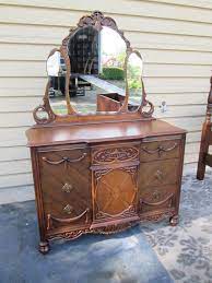 Antique Walnut Dresser Chest W Mirror Ebay Com Antiques Walnut Dresser Beautiful Furniture