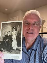 Another photograph of my husbands sister and her husband long ago. Again,  received today.